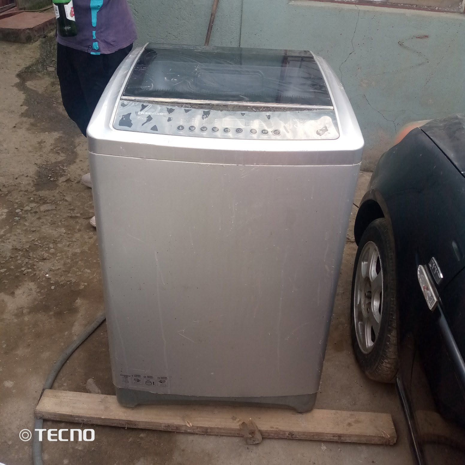 Top loader washing machine opened for repair